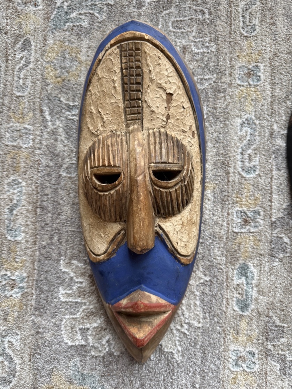 Hand-Carved Tribal Wall Mask